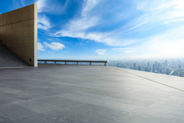 istock City skyline and buildings with empty square floor in Shanghai 1125791225