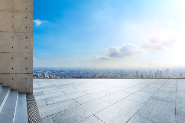 istock City skyline and buildings with empty square floor in Shanghai 1125791238
