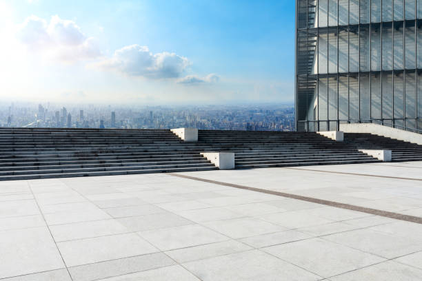 istock City skyline and buildings with empty square floor in Shanghai 1125791268