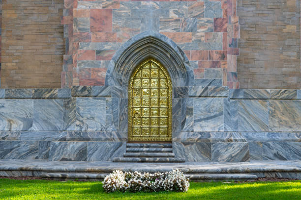 Gold door entrance to Bok Tower