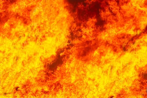 istock Large flame  Fire rages, For burning The burning for background 1125796475