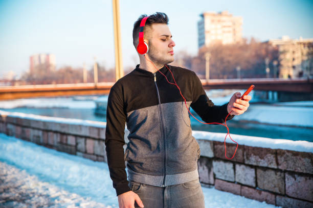 istock Man enjoying the music 1125797638