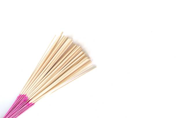incense stick isolated on white background stock photo