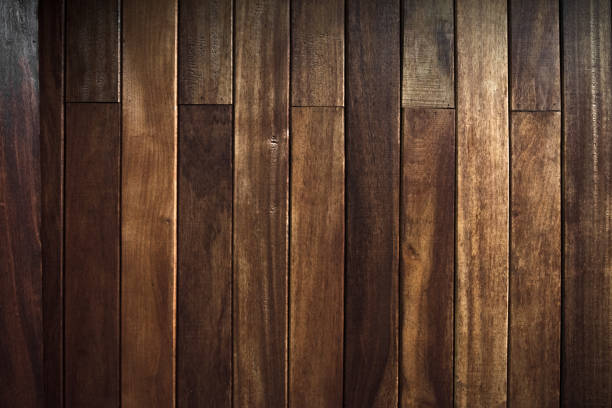 istock Wood table floor with natural pattern texture. Empty template  wood board can be used as background. 1125806289