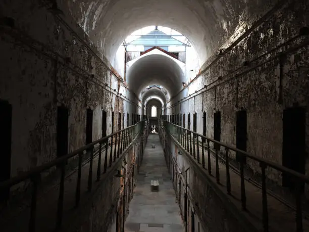 Eastern State Penitentiary located in Pennsylvania, Philadelphia.
