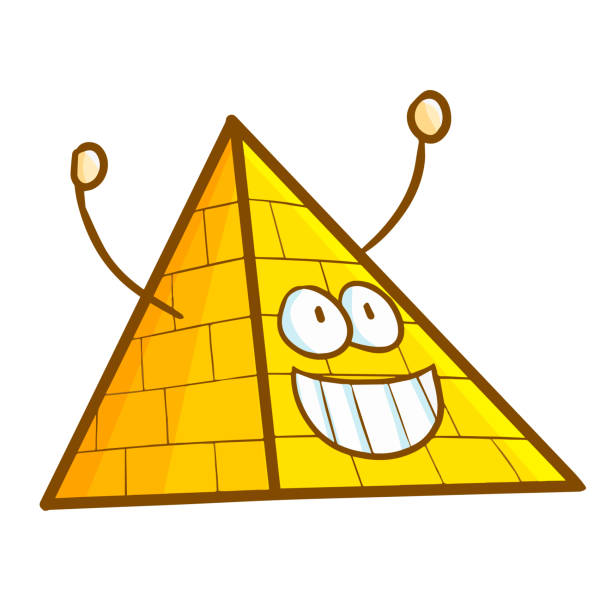 幸せそうに笑ってピラミッド - pyramid shape pyramid monument tomb点のイラスト素材／クリップアート素材／マンガ素材／アイコン素材