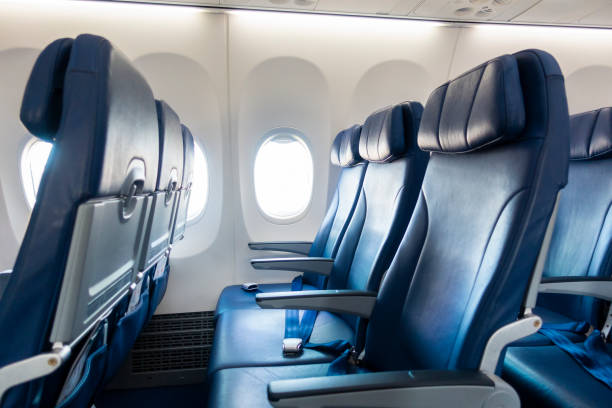 istock Background of airplane seats 1125824100