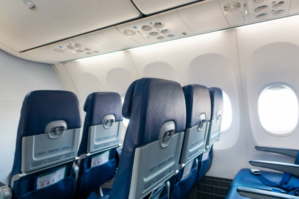 istock Background of airplane seats 1125824101
