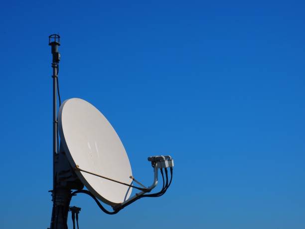 istock satellite dish antenna isolated on clear sky 1125826438
