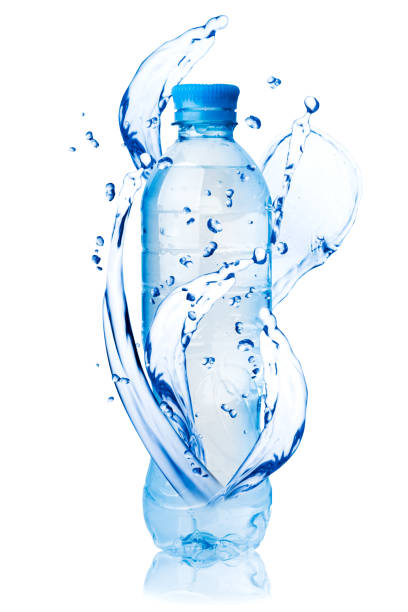 istock Water bottle and water splashes around on a white. isolated 1125827164