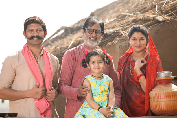 istock Multi generation rural Indian family 1125829504