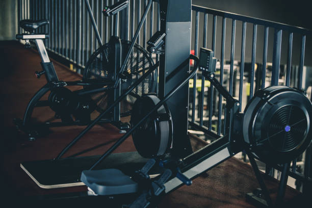 istock Cardio machines in an empty gym 1125838991