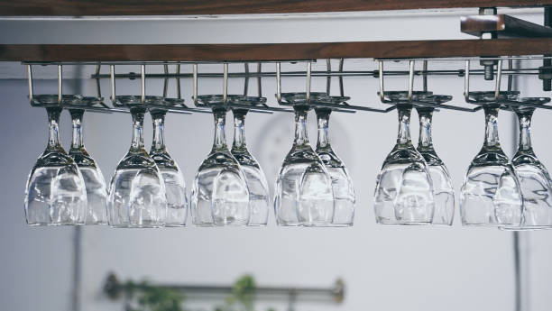 istock wine glass on bar desk 1125839021