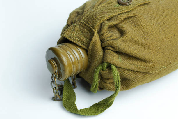 istock Military flask on white background. 1125839119