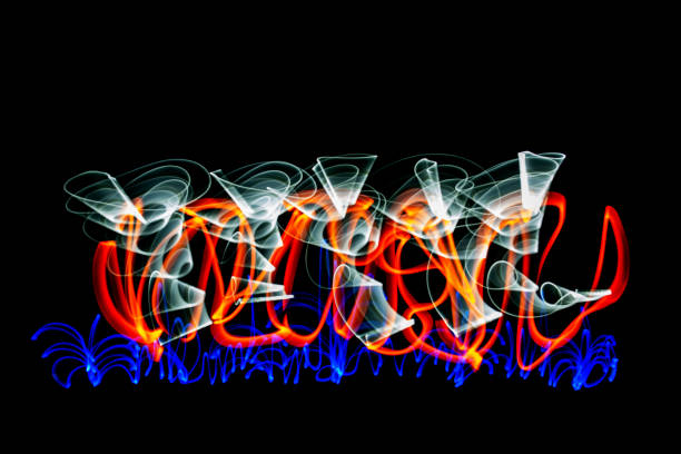 Light painting in North Vancouver, British Columbia, Canada