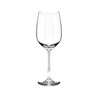 Wine glass. 3d rendering illulstration isolated on white background