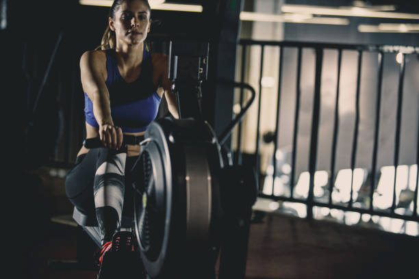 istock Woman doing cardio training in the gym 1125843346