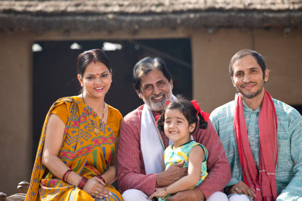 istock Multi generation rural Indian family 1125843551