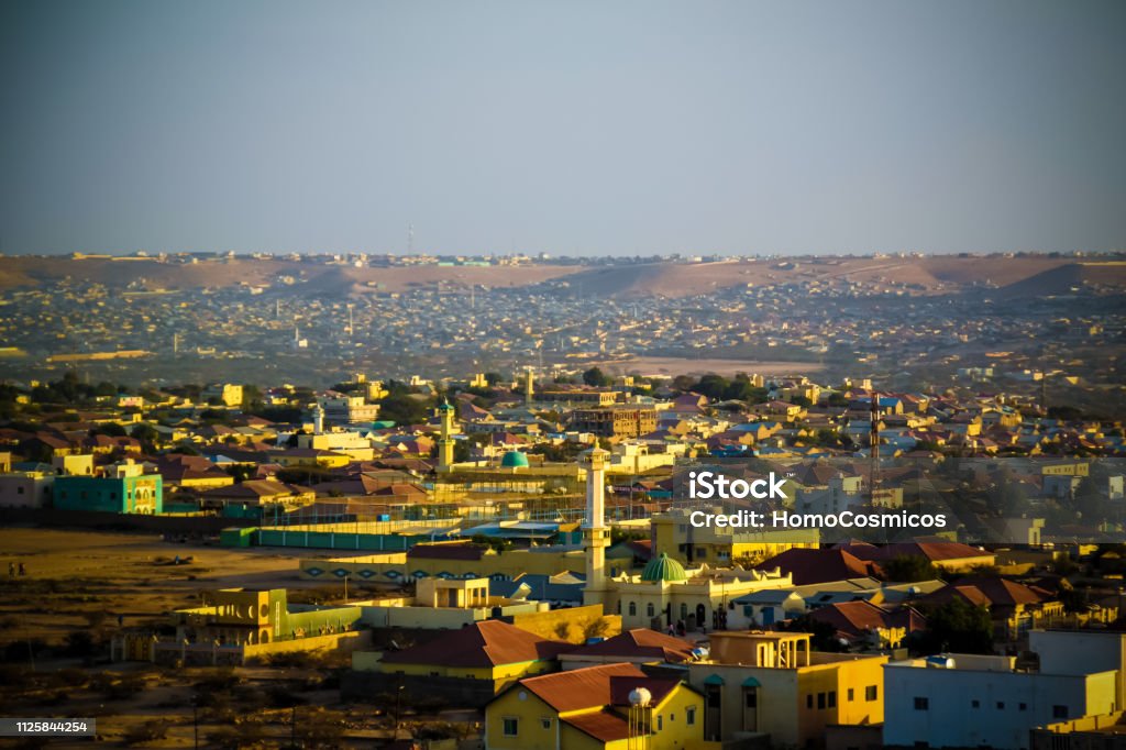 Aerial view to Hargeisa, biggest city of Somaliland, Somalia Somalia Stock Photo