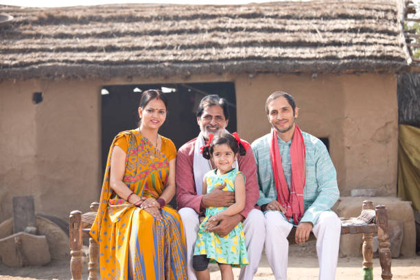 istock Multi generation rural Indian family 1125844578