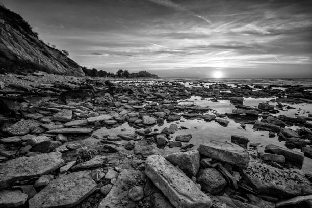 rocky sea coast stock photo