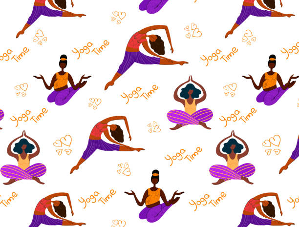 illustrazioni stock, clip art, cartoni animati e icone di tendenza di yoga ragazza vettoriale - white background yoga backgrounds relaxation exercise