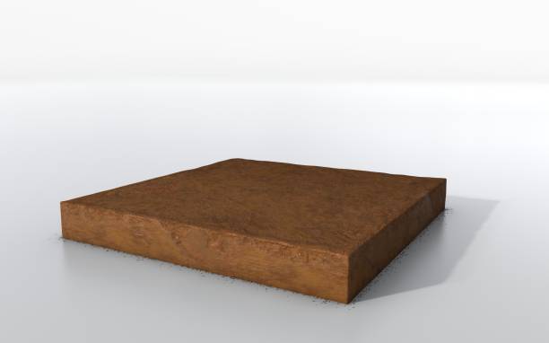 istock 3D Illustration cubical soil land geology cross section 1125847191