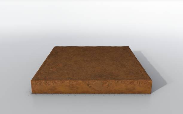 istock 3D Illustration cubical soil land geology cross section 1125847195
