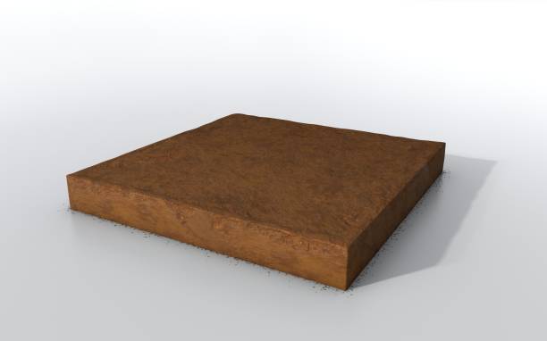 istock 3D Illustration cubical soil land geology cross section 1125847196