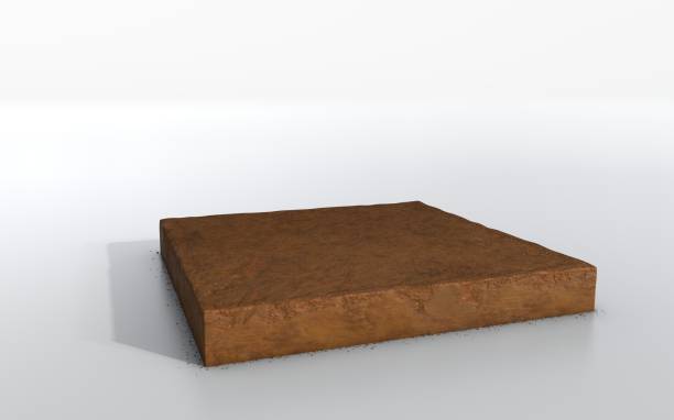 istock 3D Illustration cubical soil land geology cross section 1125847200