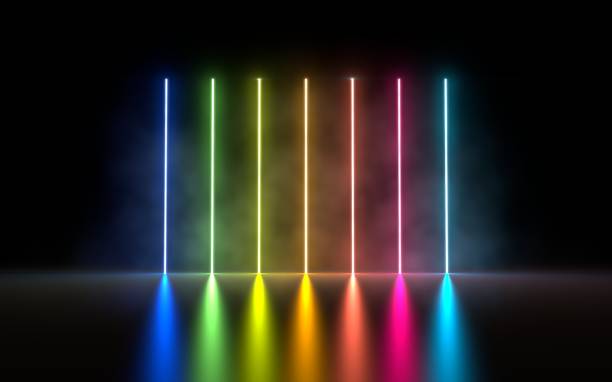 istock 3d illustration of vertical glowing neon light 1125847250