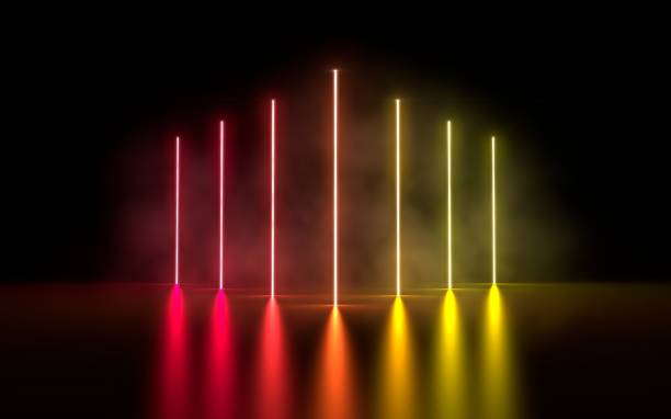 istock 3d illustration of vertical glowing neon light 1125847263