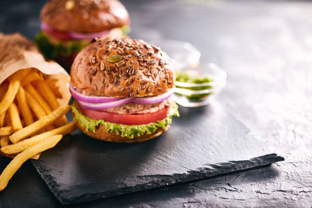 istock Tasty homemade burger with chicken 1125848568