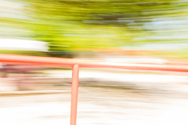 A High speed motion blurred green forest landscape as background image
