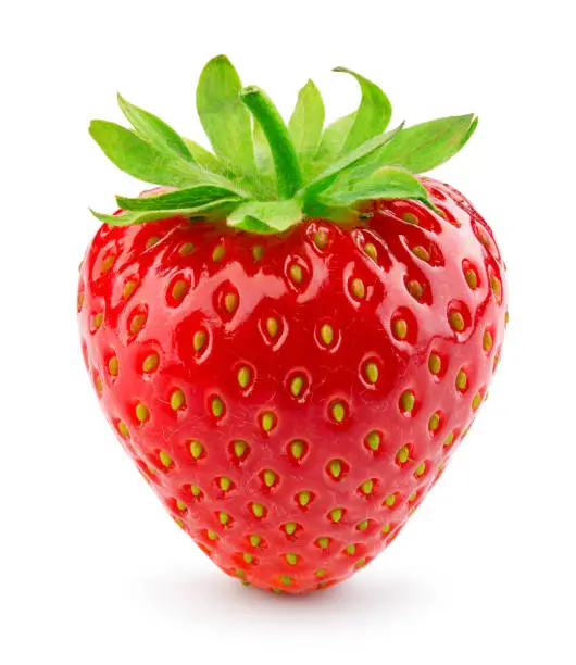 Photo of Strawberry isolated. Strawberry on white.