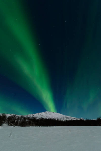 istock Aurora Northern Polar light in night sky over Northern Norway 1125856507