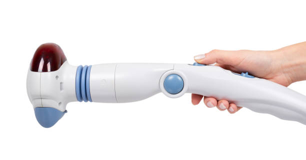 istock Hand with wireless electronic massager, muscle therapy medicine 1125856677
