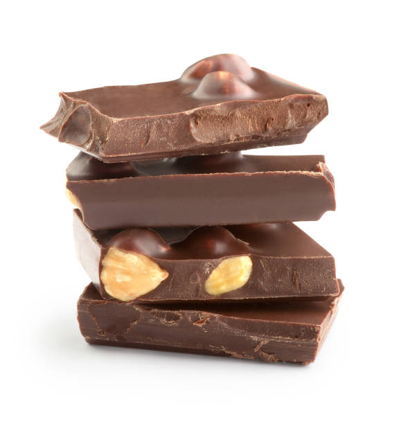istock pieces of delicious black chocolate with nuts 1125860224