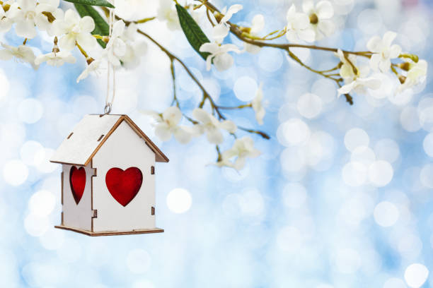 istock Easter decoration with peach blossom. 1125860296