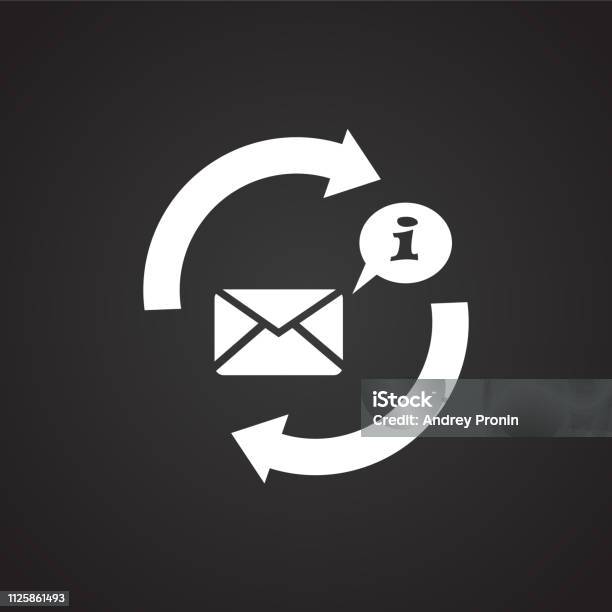 Answer Back To Customer On Black Background Stock Illustration ...