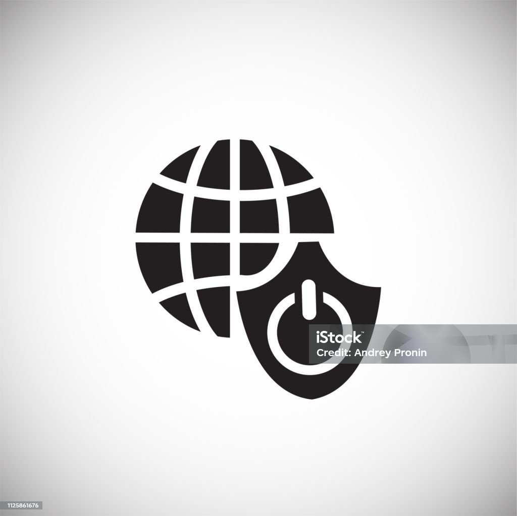 World Internet Security World Internet Security On White Background Stock Illustration ...