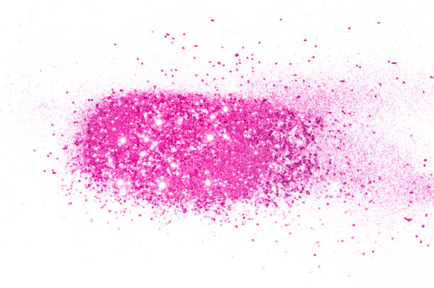 istock Purple glitter sparkles on white background. 1125861835