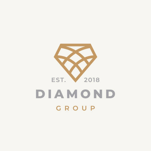 koncepcja ikon symbolu diamentu - diamond gem sapphire ruby stock illustrations