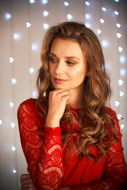 istock Beautiful woman celebrating valentine's day 1125864873
