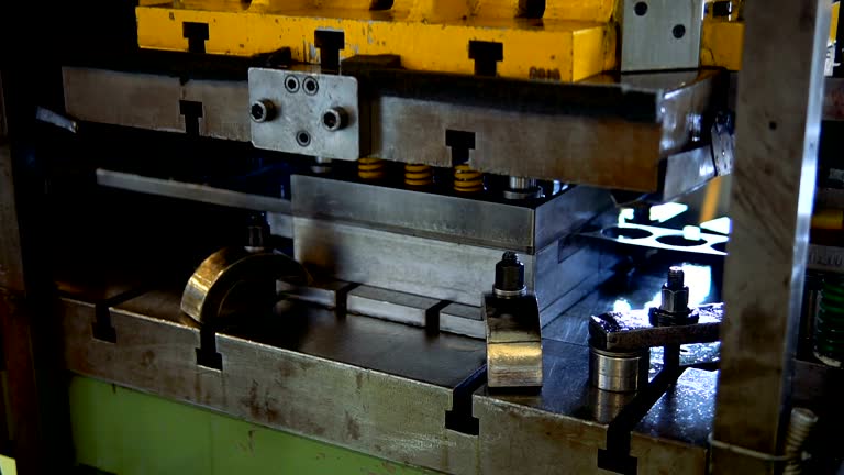 Hydraulic cutting press in the process