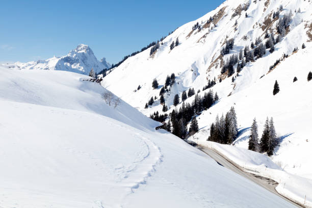 istock Road in Winter Mountains in Austria. 1125866751