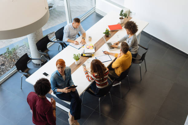 istock Group of business people at work 1125866841