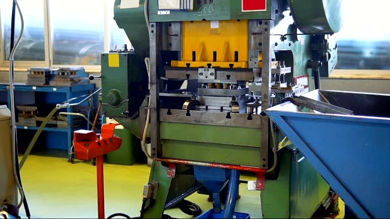 Hydraulic cutting press in the process