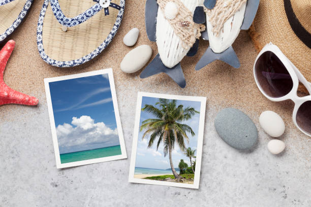 Travel vacation accessories and photos