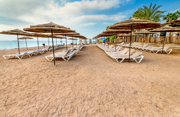 istock Cloudy morning on central public beach in Eilat, Israel 1125871862